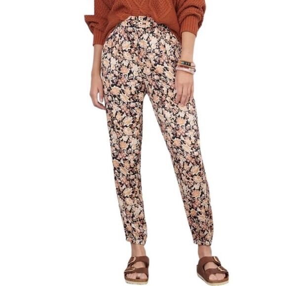 Anthropologie | Diandra Floral Pleated HR Viscose Jogger - Picture 1 of 10